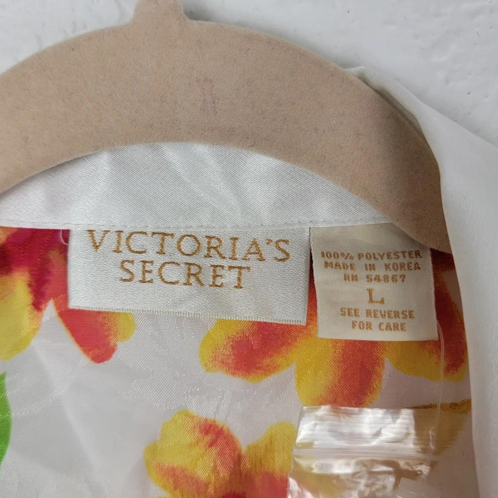 NWOT Vintage Victoria Secret Gold Label Matching Sleepwear Set Floral Large